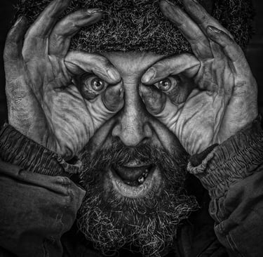 Street character portrait of man by Carol Visser