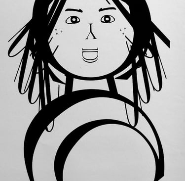 Retrato com tipografia