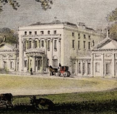 An English country mansion from the Regency period.