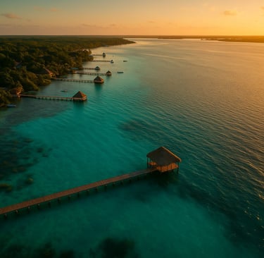 a pier with a boat in the water