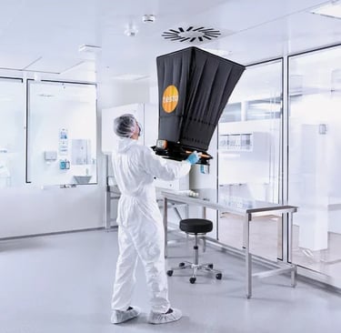 Clean room certification air capture hood