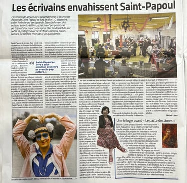 Article de presse : Les écrivains envahissent Saint-Papoul