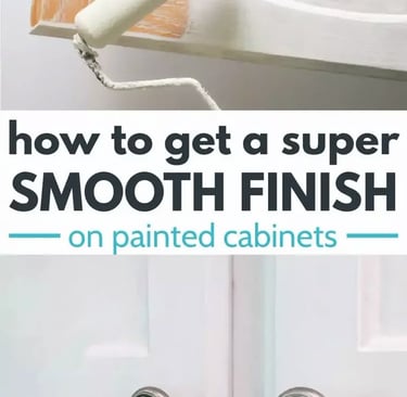 a white cabinet with a white paint and a white paintbrush