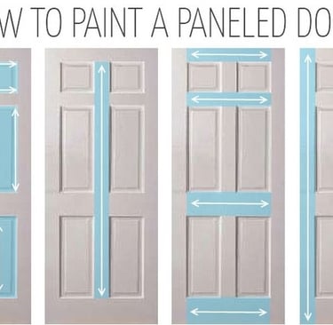 how to paint a paneled door with paint