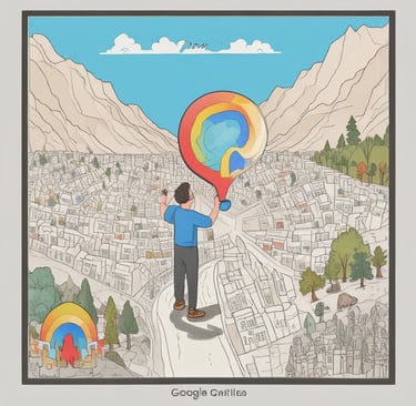 An outdoor view of a busy street with businesses attracting customers.