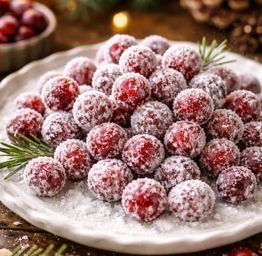Sparkling candied cranberries viral holiday snack