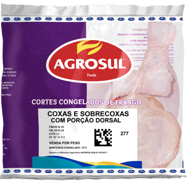 coxa e sobrecoxa com dorso congelada