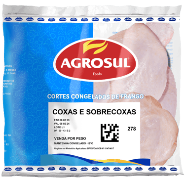 coxa e sobrecoxa congelada