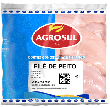 filé de peito congelado sem sassami