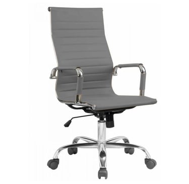 CADEIRA GIRATÓRIA PRESIDENTE ESTEIRINHA - CINZA