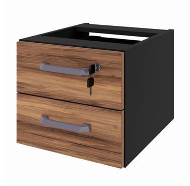 GAVETEIRO SUSPENSO COM DUAS GAVETAS E TRANCA