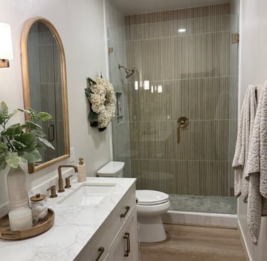 Light and bright guest bathroom