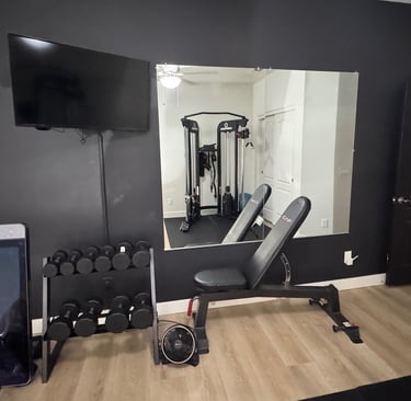 Workout Bench and Free Weights