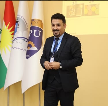 Presenting drug prevention seminar in Erbil Polytechnic University, Kurdistan, Iraq. 2024.