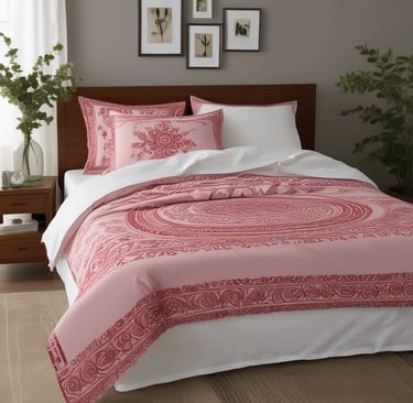 Elegant home textiles arranged beautifully, showcasing their unique designs.