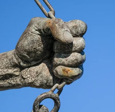 Close up on the hand of Imre Soos, expression.