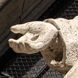 Close up on the hand of St. Francis of Assisi statue.