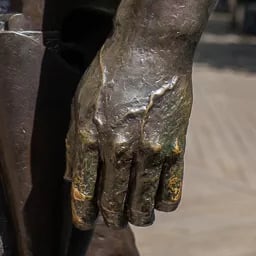 Close up on the hand of Bud Spencer.