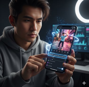 a man holding a phone phone with a phone in his hand