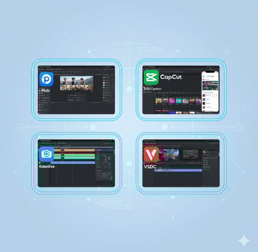 a variety of different types of video games