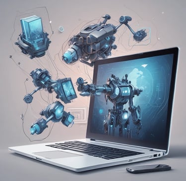 a laptop computer with a laptop and a laptop