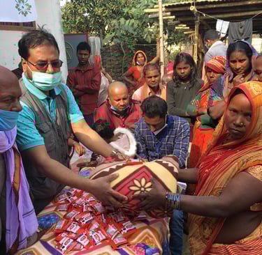 Blankets distribution to needy people