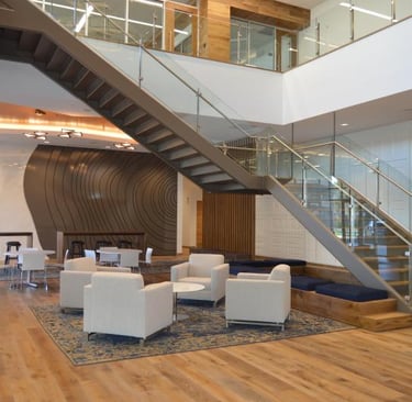 Monumental Stair w/Glass Rails