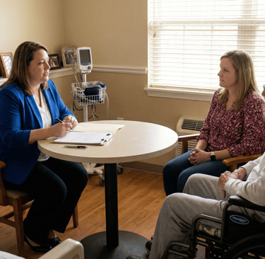 Mobile notary appointment at CareOne at Newton Massachusetts