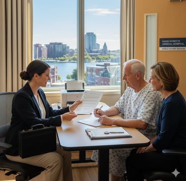 Mobile notary service at Massachusetts General Hospital Boston