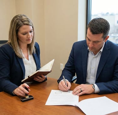 Massachusetts notary public performing an impartial notarization