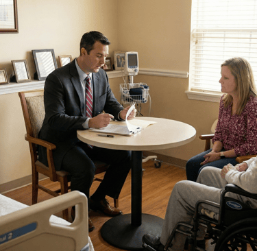 Mobile notary at Life Care Center of Stoneham Massachusetts