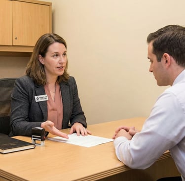 Massachusetts notary public explaining why a document cannot be notarized