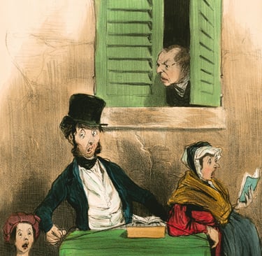 Illustration showing a mobile notary visiting a client at their home