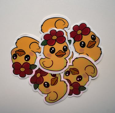 a bunch of stickers with a bunch of flowers