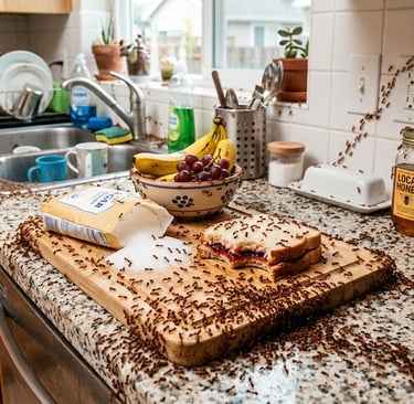 red ants in kitchen