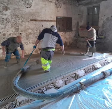 coulage de dalle cave