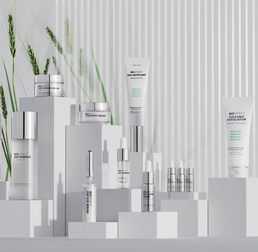 Eine Gruppe von Bioeffect-Produkten