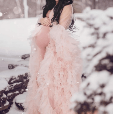 BATHGOWN Sexy Illusion Long Lingerie Tulle Robe Nightgown Bathrobe Sleepwear Bridal Robe Wedding