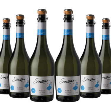SINZERO Sparkling Brut - Non-Alcoholic Dry Champagne Alternative - Low Calories, Balanced Acidity, 2