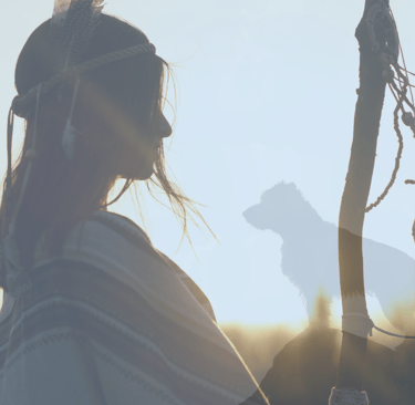 a woman in a native american indian headdress