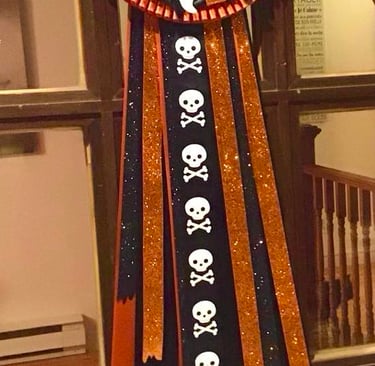 Rosette Halloween, lumières éteintes.