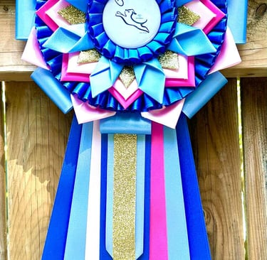 Ajoutez une médaille à vos rosettes de position. Choix de: Or,Argent ou Bronze.