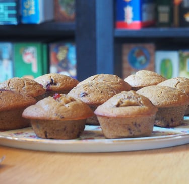 Muffins sains, sans gluten et mieux sucré aux canneberges 