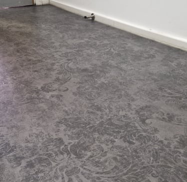 patterned sheet vinyl fitting