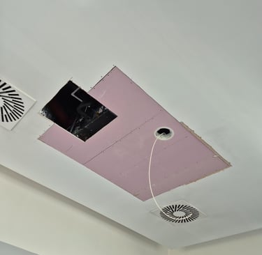 ceiling works related to air-con repair