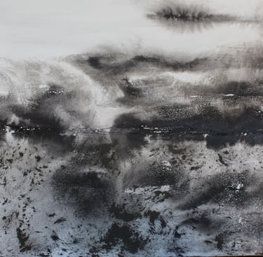 Jaï - Acrylique sur toile 2025 Vendue - Meditation 63x54cm - Artiste Carla Bayle