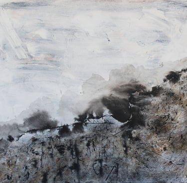 Jaï - Acrylique sur toile 2025 - Chemin de Nuages 61x50cm - Artiste Carla Bayle 
