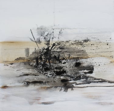 Jaï - Acrylique sur toile 2025 Vendue - Derrière les Choses 60x60cm - Artiste Carla Bayle 
