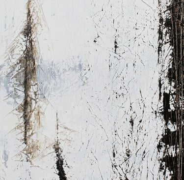 Jaï - Acrylique sur toile 2025 - Prière d'hiver 73x54cm - Artiste Carla Bayle 