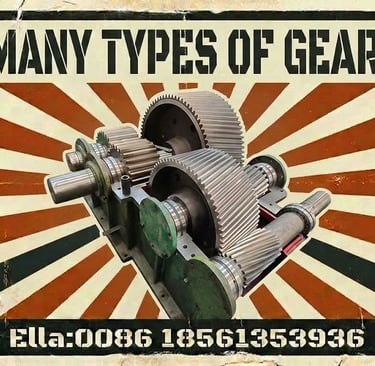 Collection of industrial gearbox types such as planetary, helical, and worm gear reducers.